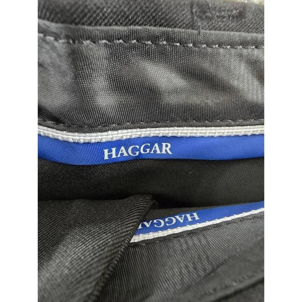 Haggar Smart Wash Classic Fit Suit Separates Pants Men's 44x30 Black Hook & Bar